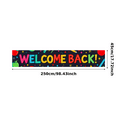 thumbnail image 1 of Colorful Welcome Back Banner with School Elements Background Backdrop Party Decorations for Classroom Opening Ceremony School Event Student Gathering Photo Booth Props, 1 of 8