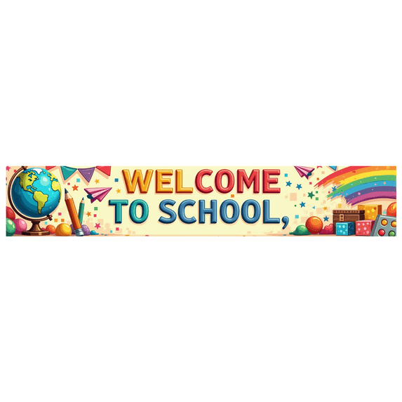 Colorful Welcome Back to School Banner Background Party Decorations Backdrop for School Events Classroom Decorations Opening Ceremony Props