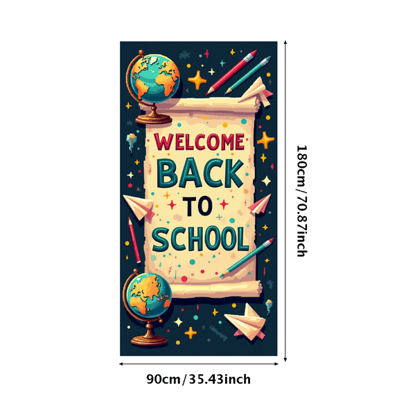 Colorful Welcome Back to School Banner Background Party Decorations Backdrop for School Events Classroom Decorations Opening Ceremony Props