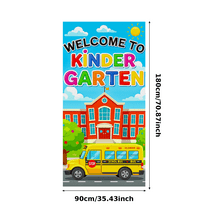 Colorful Welcome to Kindergarten Banner Backdrop Decor Background, Ideal for School Events First Day of School Parties Classroom Decorations Preschool Open House Decorations