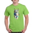 thumbnail image 1 of Colorful Welsh Corgi Sprinting T-Shirt Men -Image by Shutterstock, Male 5X-Large, 1 of 4