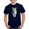 thumbnail image 1 of Colorful Welsh Corgi Sprinting T-Shirt Men -Image by Shutterstock, Male Medium, 1 of 4