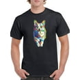 thumbnail image 1 of Colorful Welsh Corgi Sprinting T-Shirt Men -Image by Shutterstock, Male Small, 1 of 4