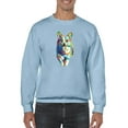 thumbnail image 1 of Colorful Welsh Corgi Walking Sweatshirt Men -Image by Shutterstock, Male x-Large, 1 of 4