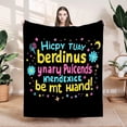 thumbnail image 1 of Colorful Whimsical Flannel Blanket - Soft Cozy and Durable for Sofa Travel Bed and Chair - Features Fun Stars Flowers and Candy Canes, 1 of 7