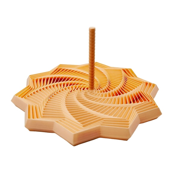 Colorful Whirling Spiral Design 3D Printed Expanded Sensory Fidget Star with Handle 2025 New Star Shaped Fidget Star Handle Spiral (M)