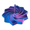 thumbnail image 1 of Colorful Whirling Spiral Design 3D Printed Fidget Star with Handle, 1 of 6