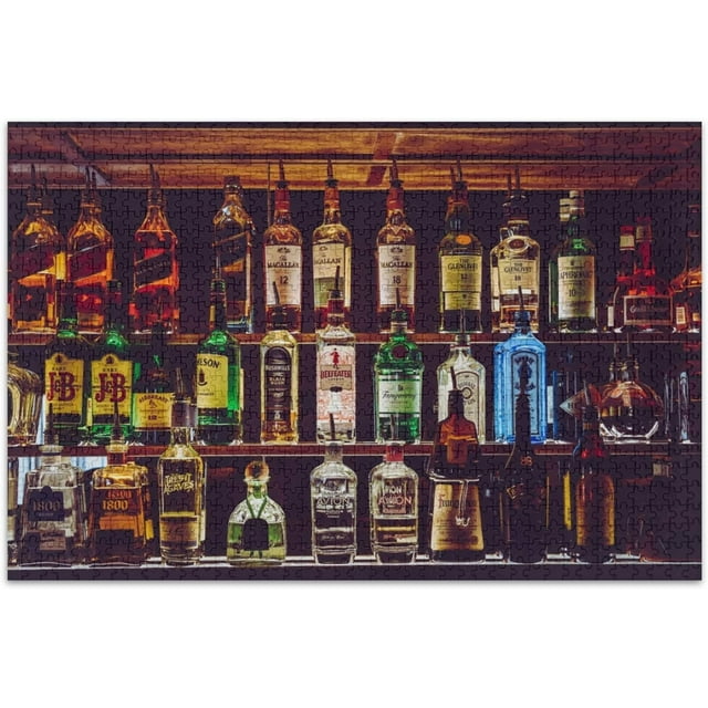 Colorful Whisky Bottles Jigsaw Puzzle 500 Pieces Intellectual
