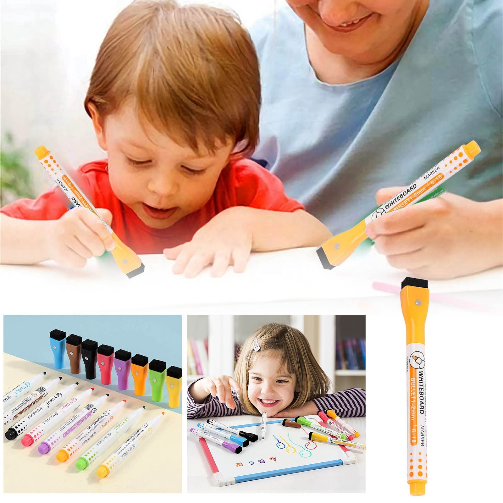 Colorful Whiteboard Markers With Tape Brush Large Capacity Erasable pink-princess-castle-png-color-drawing