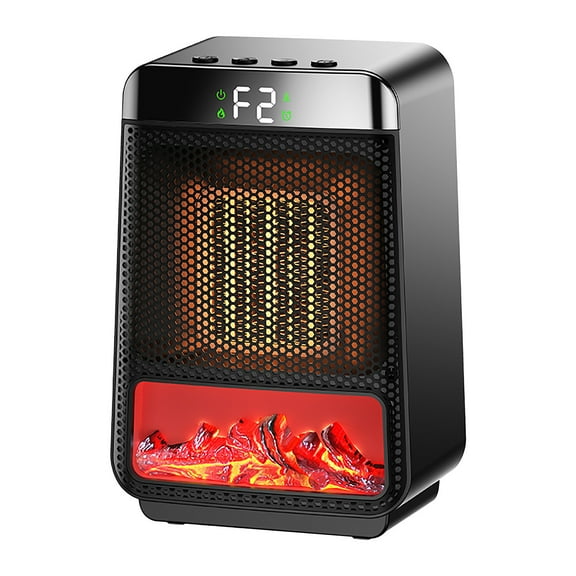 Colorful Whole Room Heater For Bedroom – 110V Ceramic Heater With Digital Display, Overheat Protection & Timer
