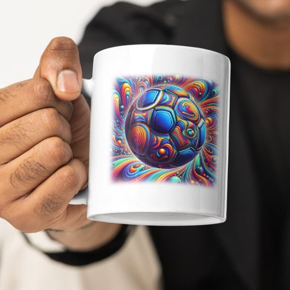 Colorful Wild ccer Ball Mug oz, Neon ccer Ball Mug, ccer Player Mug, ccer Coffee Mug, ccer Lover Mug, Gift ccer Fan.