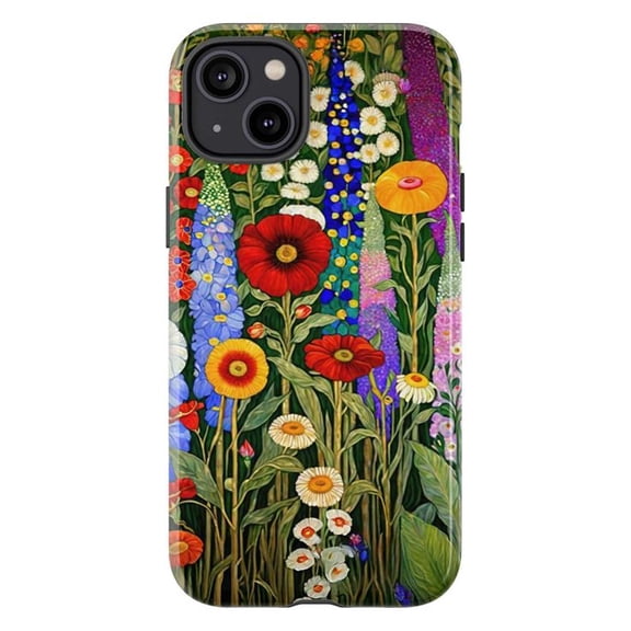 Colorful Wildflower Garden Phone Case, Artistic Botanical Floral iPhone Cover, Vibrant Nature Protective Case for iPhone 17 16 15 14 13 12 11 Plus Pro Max Mini