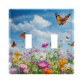 thumbnail image 1 of Colorful Wildflowers Butterflies Decorative Light Switch Plates Switch Cover Decorative Wall Plates Ideal for Living Room Kitchen Bedroom and Study, 1 of 8
