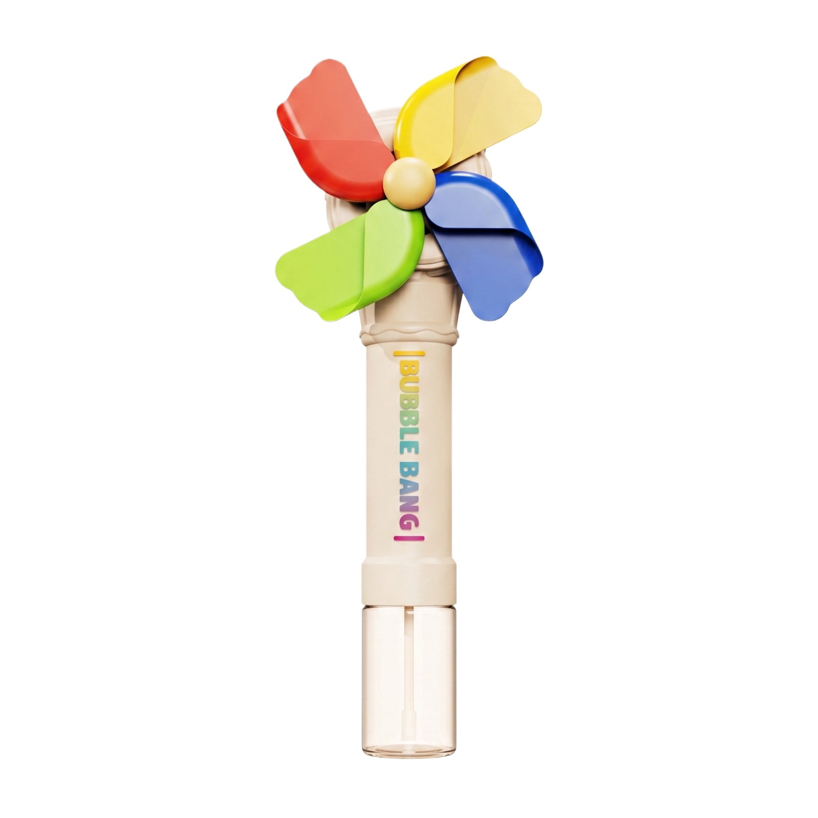 Colorful Windmill Bubble Wand, Handheld Bubble Blower Toy for Kids, Non-Toxic Bubble Maker Stick with 4-Leaf Windmill Design for Outdoor Summer Party
