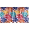 thumbnail image 1 of Ambesonne Colorful Valance Pack of 2, Chrysanthemum Doodle Art, 54"X18", Multicolor, 1 of 4