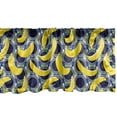 thumbnail image 1 of Ambesonne Colorful Valance Pack of 2, Vintage Pop Art Banana, 54"X18", Yellow Dark Blue Grey, 1 of 3