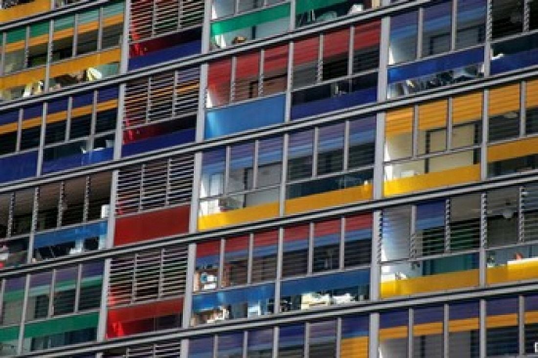 Colorful Windows near Lille Station Canvas Art - Kymri Wilt DanitaDelimont (29 x 19)