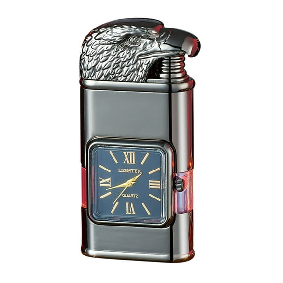 Colorful Windproof Lighter Eagle Design Blue Flame Butane Refillable Metal Lighter With Gift Box For Daily Use