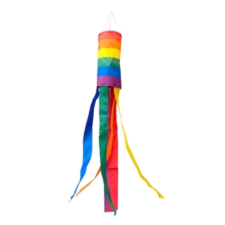 Colorful Windsock Tassel Durable, Windsock Streamer Reliable Hanging Flag Windsock Flagge Windsack for Balcony Camper Outdoor Garden Decor , Style C