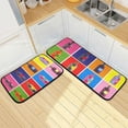 thumbnail image 1 of Colorful Wine Bottle Kitchen Rugs 2 Pieces, Artistic Floor Mat Room Area Rug Washable Carpet Perfect for Living Room Bedroom Entryway, 1 of 7