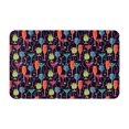 thumbnail image 1 of Colorful Wine Glass Print Front Door Mat, Indoor Mats for Bedroom Bathroom Kitchen, Floor Mat Non-Slip, Soft Carpet Floor Cover Machine Washable Entryway Mat - 20x31.5in, 1 of 5