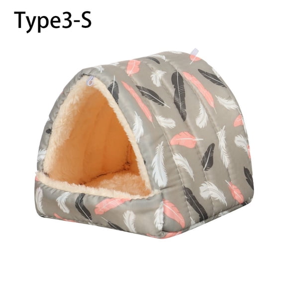 Colorful Winter Mini Cage Comfortable Hamster House Guinea Pig Nest Small Animal Sleeping Bed Warm Mat TYPE3-S