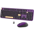 Colorful Wireless Computer Keyboards Mouse Combos Polychrome Round ...