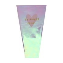 Colorful Wish Single Flower Bag 30-Pack, Holographic Floral Wrapping Bags For Professional Florists And Hobbyists, Perfect For Wrapping Single Flowers Valentine's Day Bouquets And