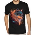 thumbnail image 1 of Colorful Wolf Sueded T-Shirt - Wolf T-Shirt - Paint Sueded Tee, 1 of 5