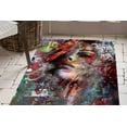thumbnail image 1 of Colorful Woman Portrait Rugs, Abstract Woman Rug, Modern Rug, Bathroom Rug, Corridor Rug, Office Soft Rug, Handmade Gift, Bedroom DecorRug, 5.2'x7.5' - 160x230 cm, 1 of 8