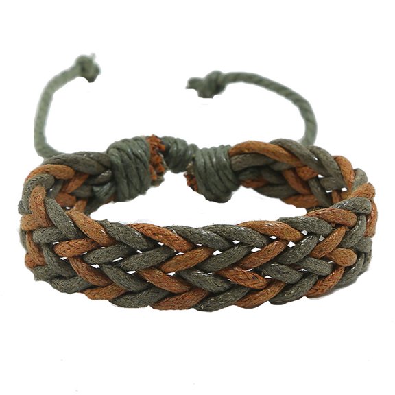 Slatcetga Colorful Women Men Lovers Knitted Bracelet Colorful Waxed Thread Wrist Accessory( #2)