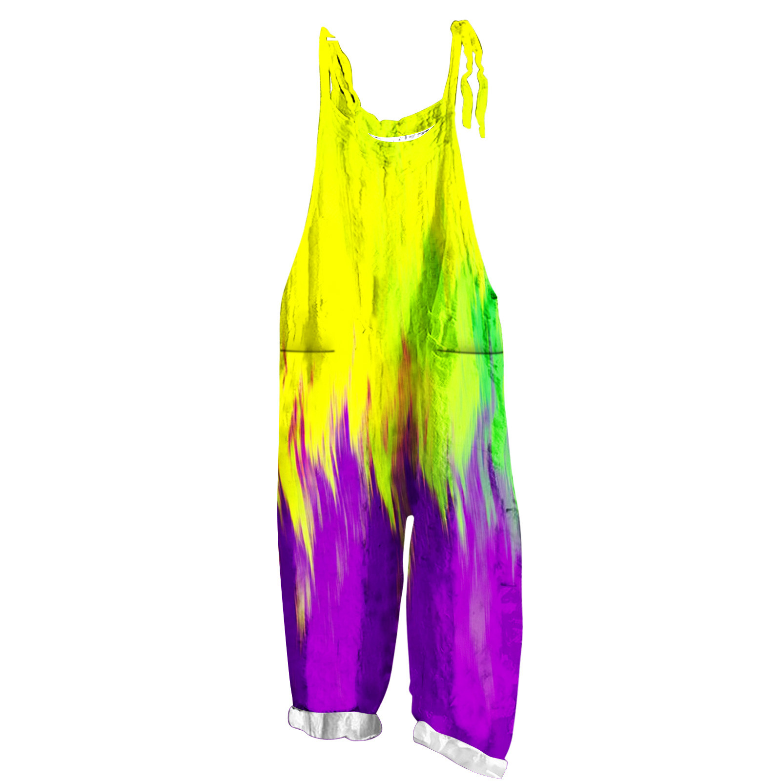 Overall Colorfull Colorful Womens Color Block Loose Fit Overalls Coveralls Pants Catsuit ...