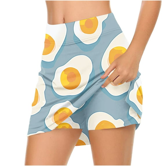 Colorful Womens Loose Fit Shorts Skort Trousers Pants Pantyhose Stockings Shorts for Ladies Track Athletic Yoga Casual Funny High Waisted Straight Leg Fake 2 2025 S