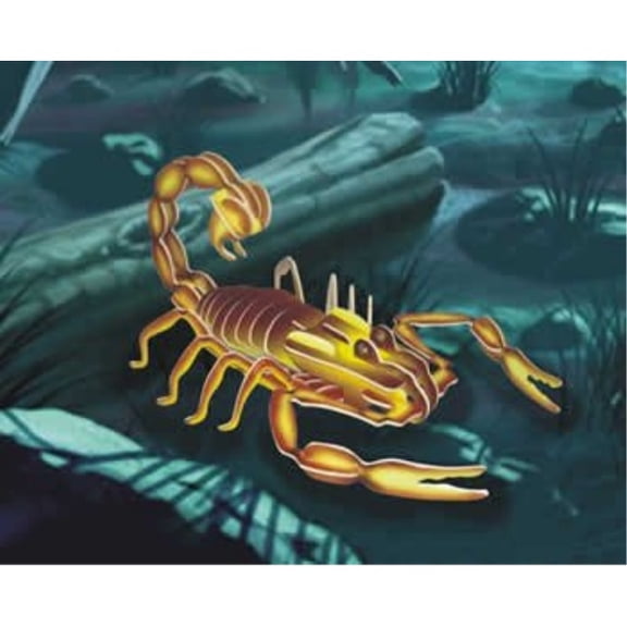 Colorful Wood Craft Construction 3D Jigsaw Puzzle - Scorpion