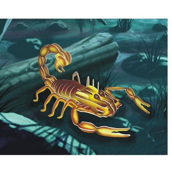 Colorful Wood Craft Construction 3D Jigsaw Puzzle - Scorpion