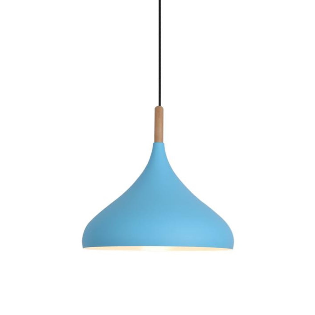Colorful Wood Metal Pendant Light Fixture for Over Kitchen Island, Nordic Minimalism Pendant Lighting for Dining Table, Simple Retro Rustic Hanging Lamp Farmhouse Ceiling Chandelier