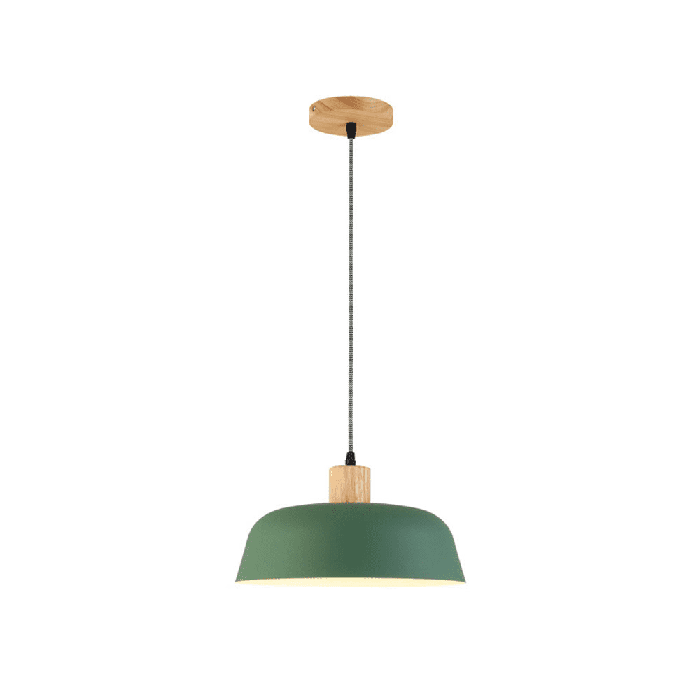 Colorful Wood Metal Pendant Light, Vintage Farmhouse Pendant Lighting ...