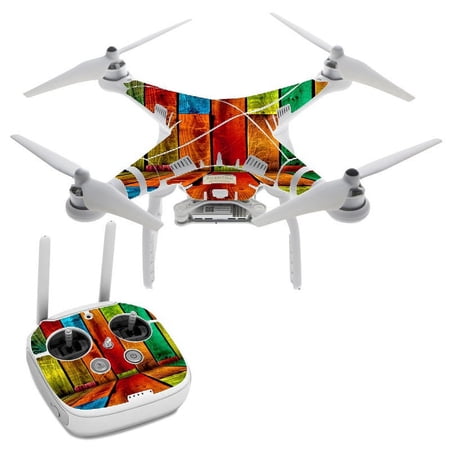 Colorful Wood Pattern DJI Phantom 3 Professional Skin Skins Vinyl Decal Kit