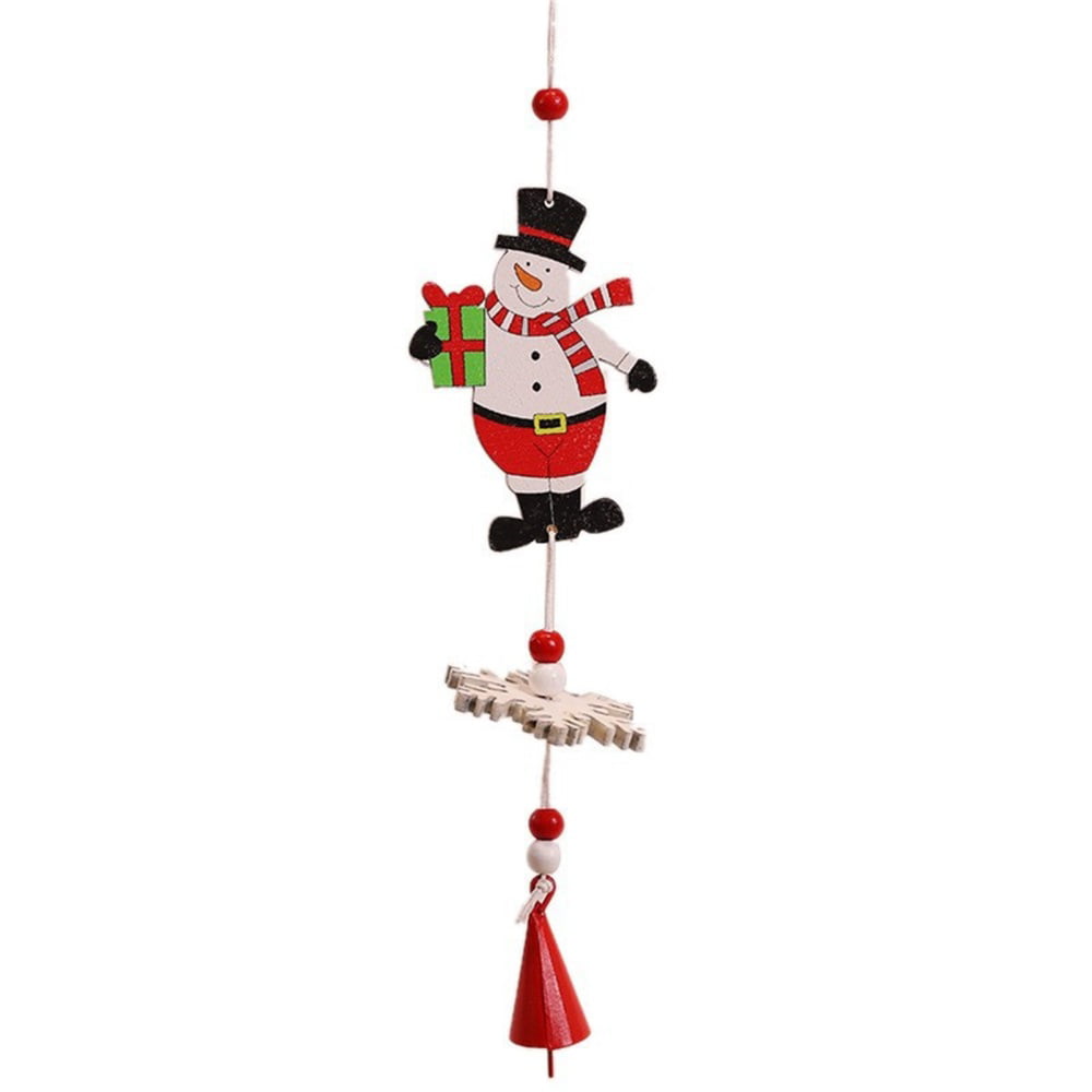 Colorful Wooden Wind Chime String Creative Christmas Tree Decoration  Accessories Home Holiday Party Pendant