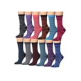 thumbnail image 1 of Tipi Toe Women's Comfortable Ribbed Crew Socks – Classic & Bright Colors for Daily Wear (12 Pairs), 1 of 5