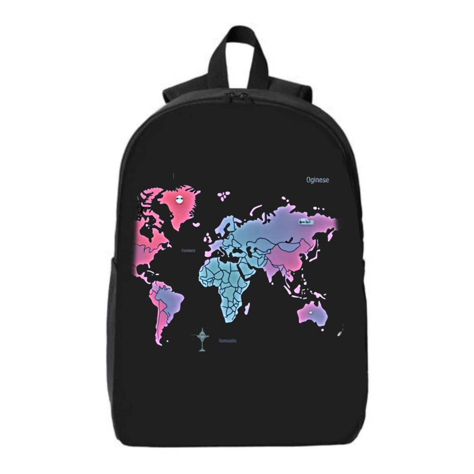Map Backpack Colorful World Map Design Laptop Backpack for College & High School ...