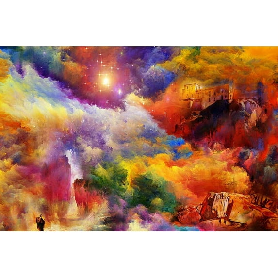 Colorful World Sanctuary - Canvas OR Print Wall Art