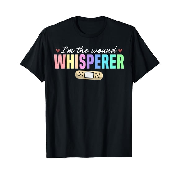 Colorful Wound Whisperer Graphic T-Shirt for Wound Care Professionals