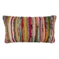thumbnail image 1 of Colorful Woven Design Chindi Decorative Cotton Throw Pillow Cover 14 x 23 Inch, 1 of 2