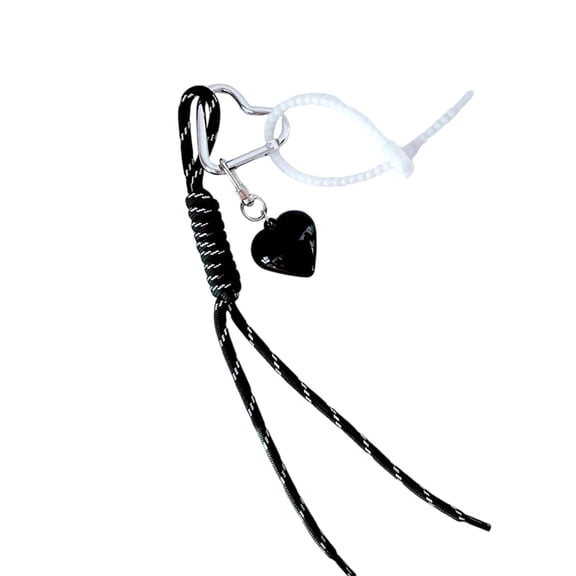 Colorful Woven String and Heart Key Holder Symbolizing Love and Luck Keychain Braided Rope Keyring Backpacks Accessory