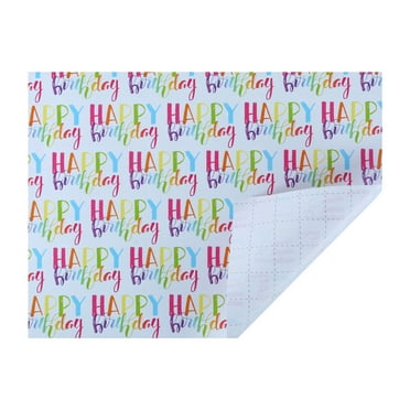 Colorful Wrapping Paper Rolls - Happy Birthday Wrapping Paper Rolls for Boys - Cute Gift Box Pack Wrap Paper for Birthday Gift, Holiday Craft, Book Packaging