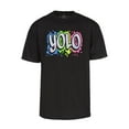 thumbnail image 1 of Colorful YOLO You Only Live Once Graphic T-Shirt - Black, XXXL, 1 of 1