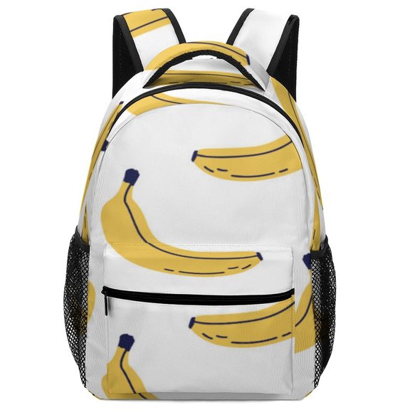 Colorful Yellow Banana Backpack Men Women Teenage Daypack College Canvas Bags Lightweight
