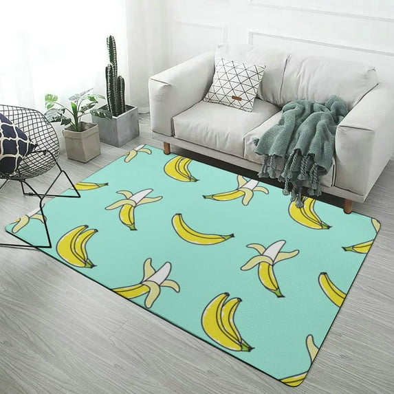 Colorful Yellow Banana Home Decor Living Room Carpet Non-slip Hotel Lobby Floor Mat Kitchen Bedroom Entrance Doormat Play Mats