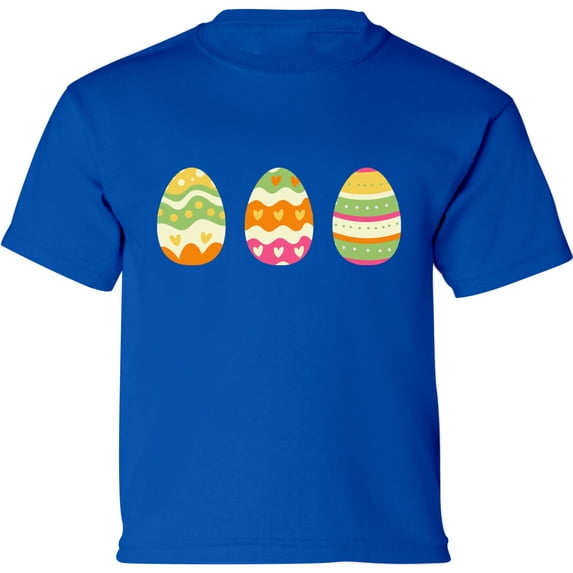 Colorful Yellow Eggs Kids Easter Graphic Shirt - Happy Easter Day Infant SHirt - Christian T-Shirt Boys Girls Outfit Gifts